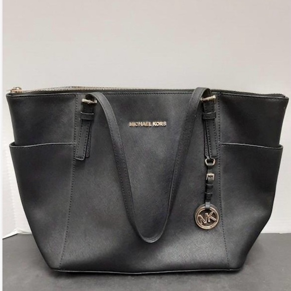Michael Kors Charlotte Large Top Zip Top Black Tote and wallet. - Picture 3 of 11